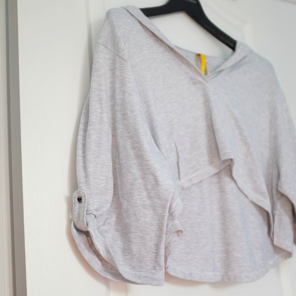 COPY - Lole light grey poncho style boxy sweatshirt size M